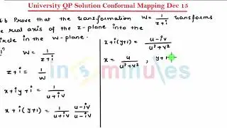 M3 | 56 | Complex Variable_Dec-15 University question solution