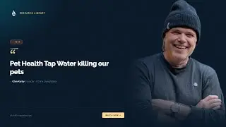 Pet Health Tap Water killing our pets