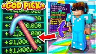 Enchanting my GOD PICKAXE with THE BEST ENCHANTS | Minecraft Skyblock Let's Play #9