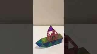 Magnetic Boat  🚢🌊  #MagneticTiles #KidsCreativity #STEMFun #boatbuilding