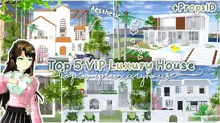 Top 5 VIP Luxury House Aesthetic + PropsID✨🌼 : Sakura School Simulator