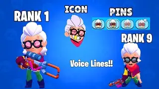 Belle Brawl Stars - All voice lines, victory and defeat poses, pines, icon, and more