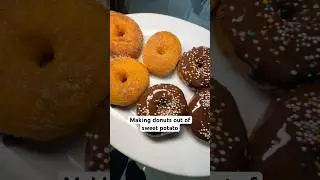 Making donuts out of sweet potato (recipe in pinned comment🫶🏽) #dairyfree #glutenfree