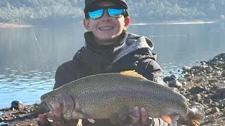 Great weekend of trout and bass fishing on Collins lake California!!! Dec 13/14