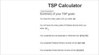 TSP Goals Calculator