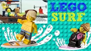 LEGO Minifigure play on the beach. Лего водные приключения.