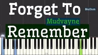 Mudvayne - Forget To Remember Piano Tutorial | Medium