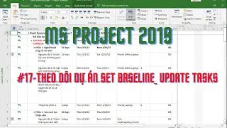 MS Project 2019- Theo dõi dự án Set Baseline_ Update Tasks_17