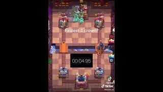 Fastest 3 crown? 8.97 seconds 😱 #clashroyale #shorts