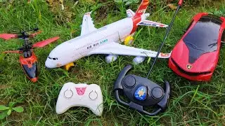 Rc Helicopter || Rc 3d lighting car &Airbus A380 || Helicopter ||Airbus A380 || Speed car #rccar