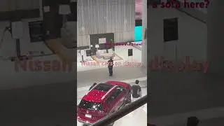 Nissan cars on display.