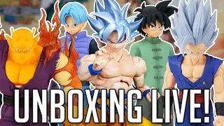 LIVE DRAGON BALL FIGURE UNBOXING! SHF Toyotaro MUI Goku, Gohan Beast, Orange Piccolo, and more!
