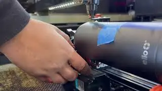 Laguna Tools Co2 laser rotary set up