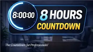 8 Hour Countdown Timer | Long Work & Office Timer