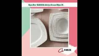 Open Box- KARACA Adelya Cream 60pcs Dinnerware Set Sq