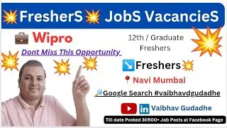 Navi Mumbai Jobs | Jobs in Navi Mumbai | Freshers Jobs | Vaibhav Gudadhe #freshersjobs 