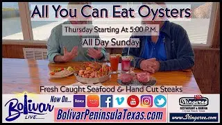 Stingaree Restaurant, Crystal Beach, Texas. Fresh Caught Seafood, and Holiday Hours.