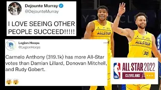 NBA fans react to 1st All-Star Voting Returns for 2022 TOO FUNNY!