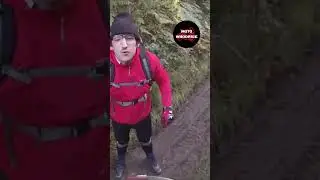 ANGRY HIKER FINDS OUT NOT TO MESS WITH MOTORCYCLE RIDER