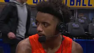 Elijah Hughes ACC Network interview at Pittsburgh