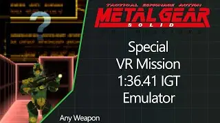 MGS: VR Missions | PS1 Emulator | Special | VR Mission | AW | 1:36.41 IGT