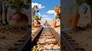 Tiger and Zebra Watering Plants Together#short❤️