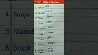 10 District Name | #shorts
