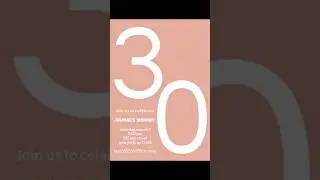 30th birthday party invitation modern #tiktok #shorts #30thanniversary