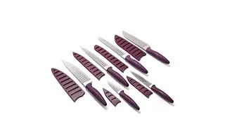Kitchen Master 12piece Ribbed Knife Set