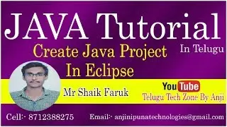 How to Create Java Project in Eclipse In Telugu By Shaik Faruk | Java Project In Eclipse InTelugu