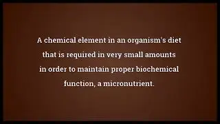 Trace element Meaning