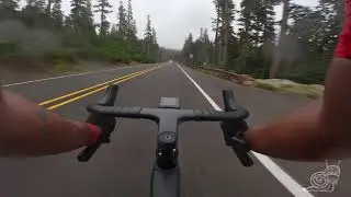Flying Down Timberline Lodge Highway! [WET] - Road Cycling POV / ASMR