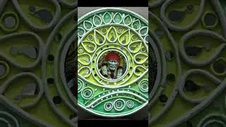 lippan art on 12 inches MDF board using pastel colours and different shapes of decorative mirrors