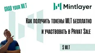 Mintlayer. Как получить токены MLT бесплатно. И как купить токены на Privat Sale. Airdrop MLT.