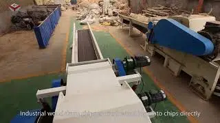 Drum type wood chipper shredder with large capacity