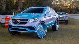 BIG RIM CARS AT FLORIDA CAR SHOWS  - COMPILATION PT.1