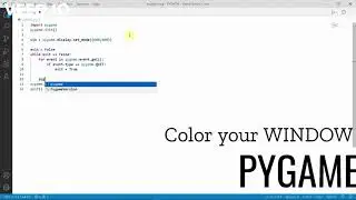 How to color your window in Pygame Module ||python -- Pygame#Shorts