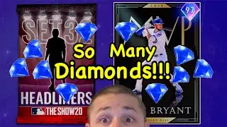 So Many Diamonds!!! Set 32 Headliners MLB The Show 20 Pack Openings
