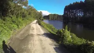 Chegando &agrave; Represa de Perimb&oacute; em Santa Catarina, de Tenere 660 offroad