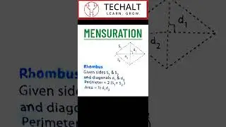 Mensuration Parallelogram Rhombus #shorts