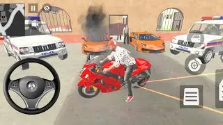 🚨 Franklin police station KTM Bike police firing 💥 Indian Theft Auto Simulator 🔥 bike game 