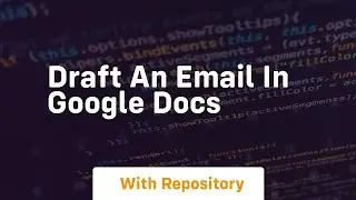 Draft an email in google docs