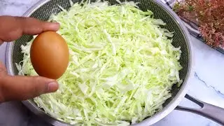 Cabbage with eggs tastes BETTER THAN MEAT! Healthy, simple and very delicious recipe!