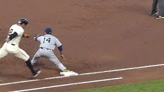Cabrera backhands a grounder, Padres turn two