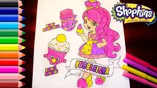 Shopkins coloring pages for kids // Bubbleisha  coloring book for kids