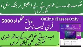 CM Punjab Digital training skills program 2026 | Apply online | For Women