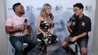 Miguel and Holly talk with Bryce Vine at the AMAs