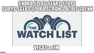 Vegas / Jim $NDRA $PLAG $EARS $TOPS $DRYS $GLBS $PURA $CRON $ACBFF $RENN