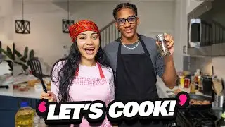 COOKING with my LITTLE Brother!