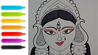 Happy Navaratri | Durga Maa Drawing | Garba Special Drawing #drawing #garbadrawing #satisfy